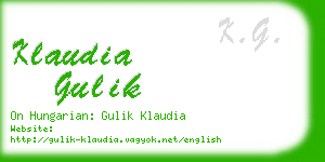 klaudia gulik business card